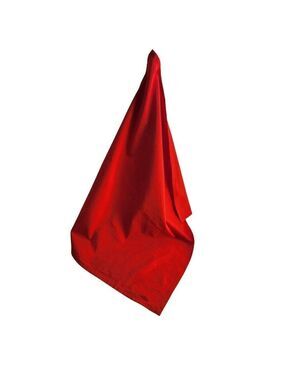 Red Cotton Dish Towel 26x26 Inch Hanging Loop Kitchen Linen Set of 2